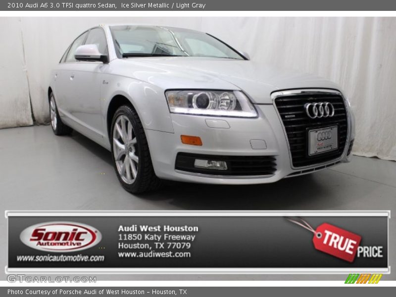 Ice Silver Metallic / Light Gray 2010 Audi A6 3.0 TFSI quattro Sedan