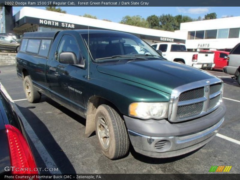 Forest Green Pearlcoat / Dark Slate Gray 2002 Dodge Ram 1500 ST Regular Cab