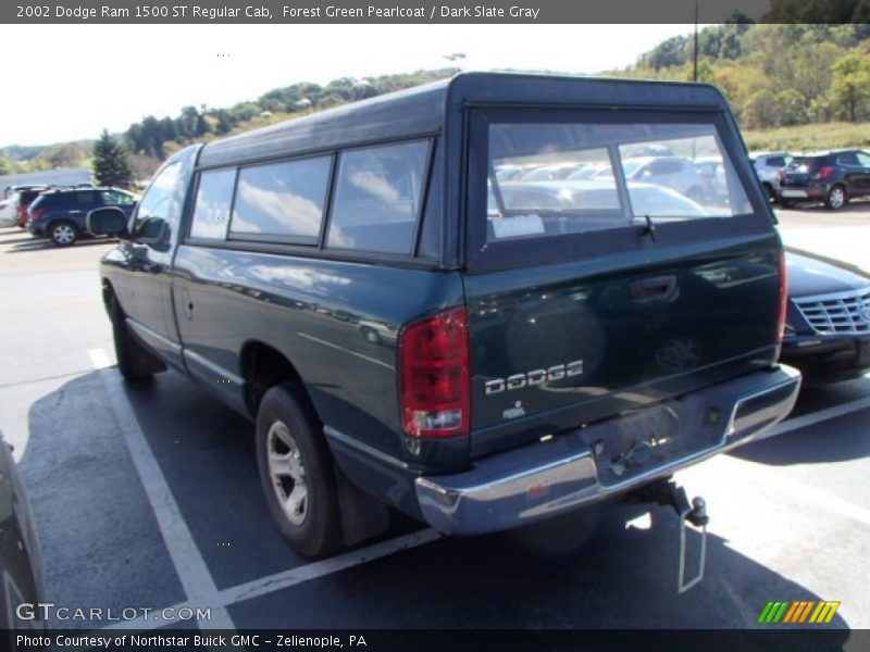 Forest Green Pearlcoat / Dark Slate Gray 2002 Dodge Ram 1500 ST Regular Cab