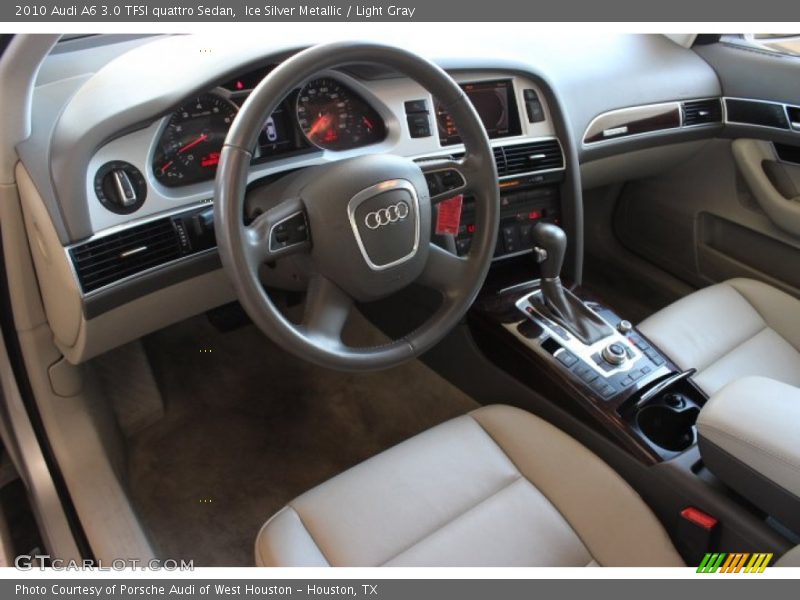 Ice Silver Metallic / Light Gray 2010 Audi A6 3.0 TFSI quattro Sedan