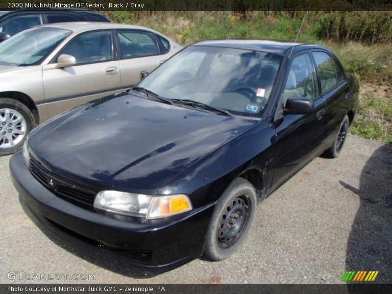 Black / Gray 2000 Mitsubishi Mirage DE Sedan