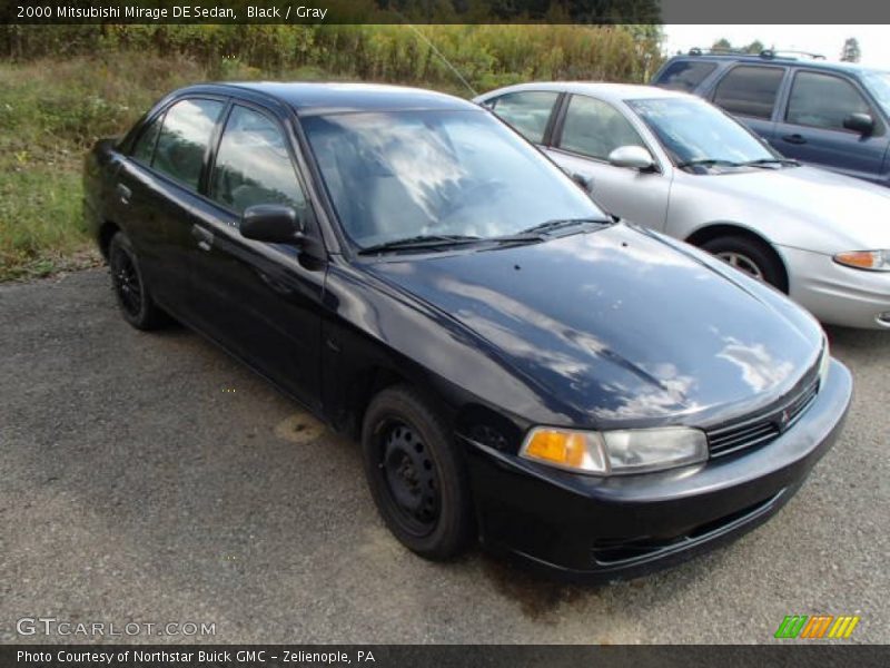Black / Gray 2000 Mitsubishi Mirage DE Sedan