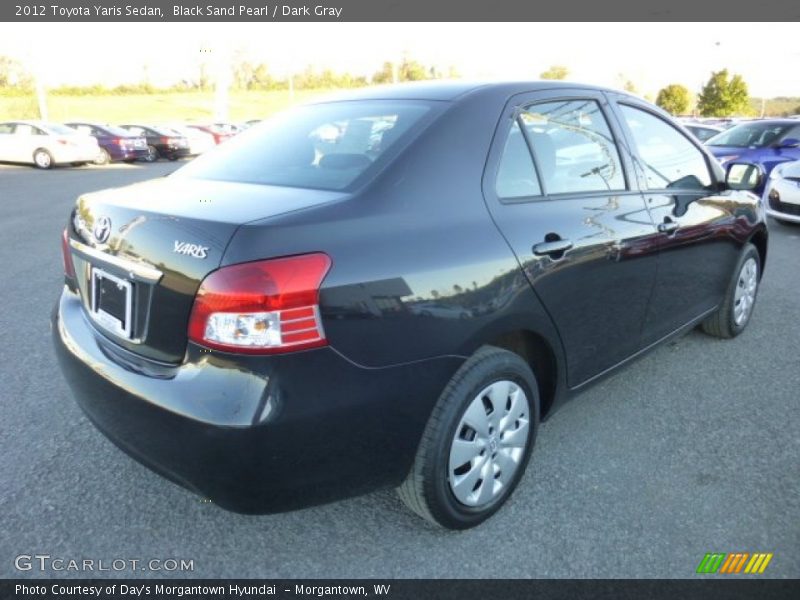 Black Sand Pearl / Dark Gray 2012 Toyota Yaris Sedan