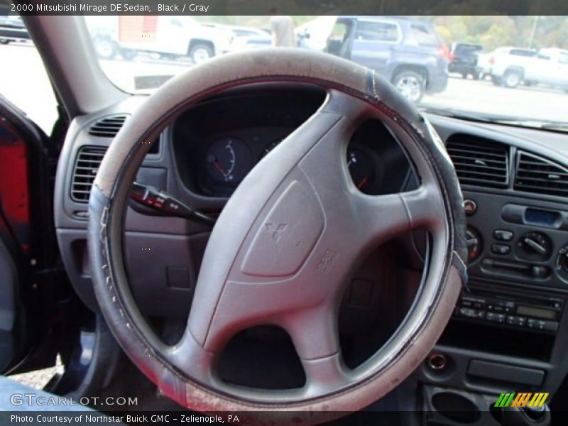 Black / Gray 2000 Mitsubishi Mirage DE Sedan