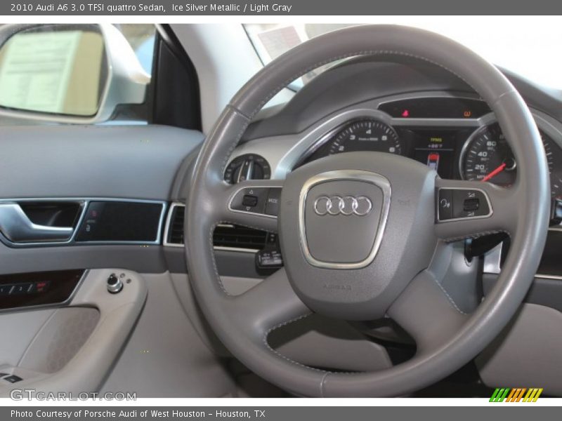 Ice Silver Metallic / Light Gray 2010 Audi A6 3.0 TFSI quattro Sedan