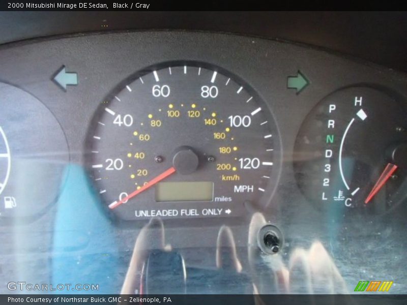 Black / Gray 2000 Mitsubishi Mirage DE Sedan