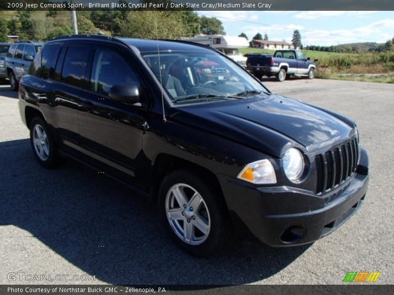 Brilliant Black Crystal Pearl / Dark Slate Gray/Medium Slate Gray 2009 Jeep Compass Sport