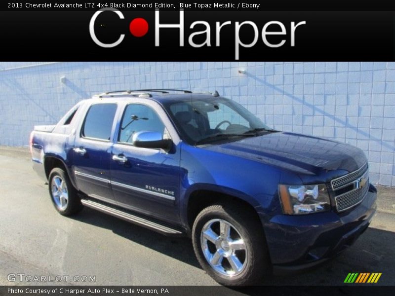 Blue Topaz Metallic / Ebony 2013 Chevrolet Avalanche LTZ 4x4 Black Diamond Edition