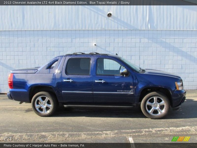 Blue Topaz Metallic / Ebony 2013 Chevrolet Avalanche LTZ 4x4 Black Diamond Edition