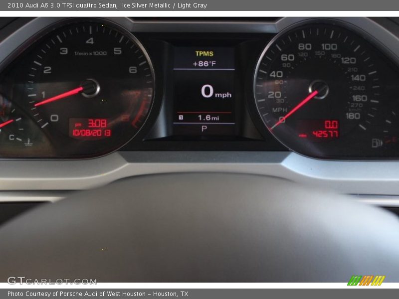 Ice Silver Metallic / Light Gray 2010 Audi A6 3.0 TFSI quattro Sedan
