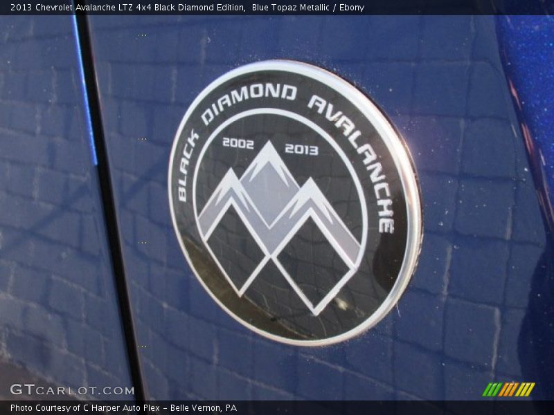 Blue Topaz Metallic / Ebony 2013 Chevrolet Avalanche LTZ 4x4 Black Diamond Edition
