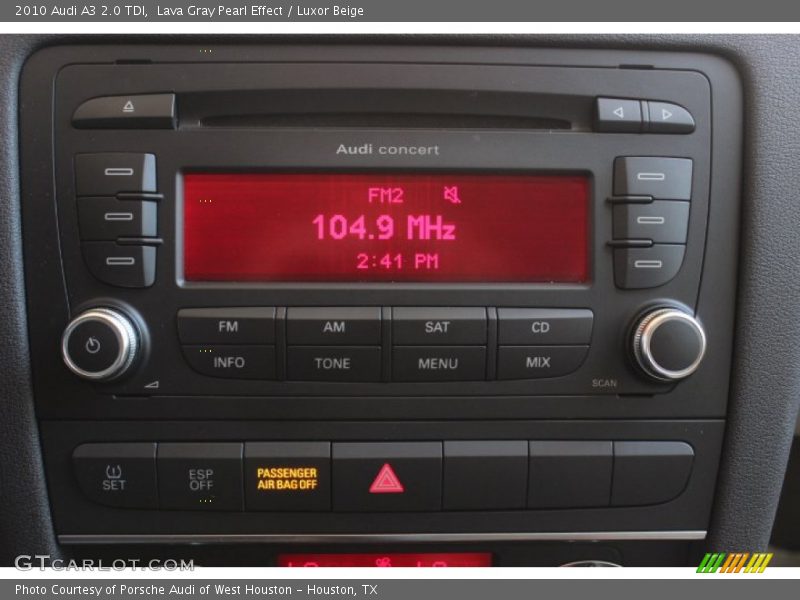 Audio System of 2010 A3 2.0 TDI