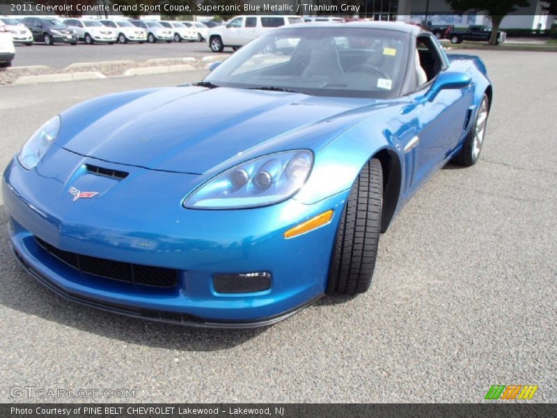 Supersonic Blue Metallic / Titanium Gray 2011 Chevrolet Corvette Grand Sport Coupe