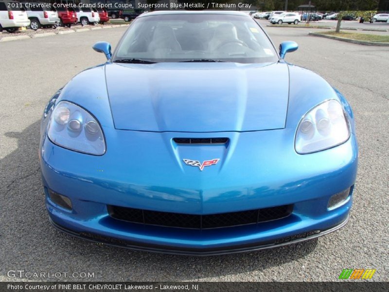 Supersonic Blue Metallic / Titanium Gray 2011 Chevrolet Corvette Grand Sport Coupe