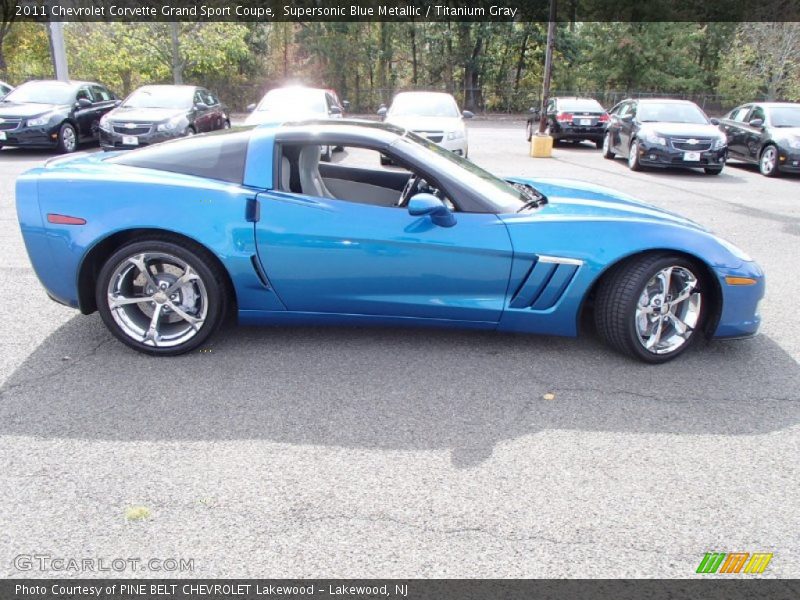 Supersonic Blue Metallic / Titanium Gray 2011 Chevrolet Corvette Grand Sport Coupe
