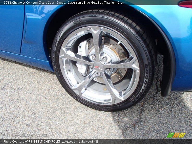 Supersonic Blue Metallic / Titanium Gray 2011 Chevrolet Corvette Grand Sport Coupe