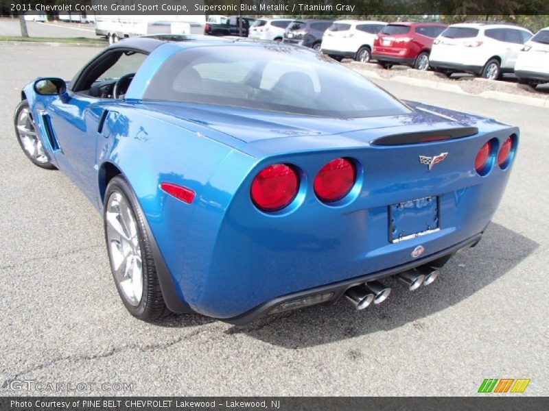 Supersonic Blue Metallic / Titanium Gray 2011 Chevrolet Corvette Grand Sport Coupe