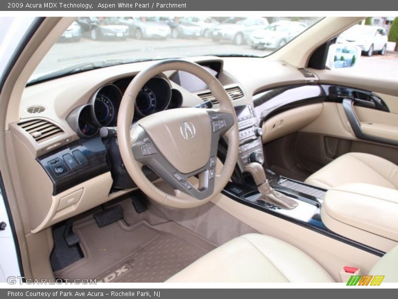 Aspen White Pearl / Parchment 2009 Acura MDX Technology