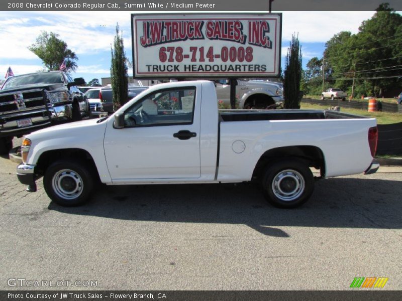 Summit White / Medium Pewter 2008 Chevrolet Colorado Regular Cab