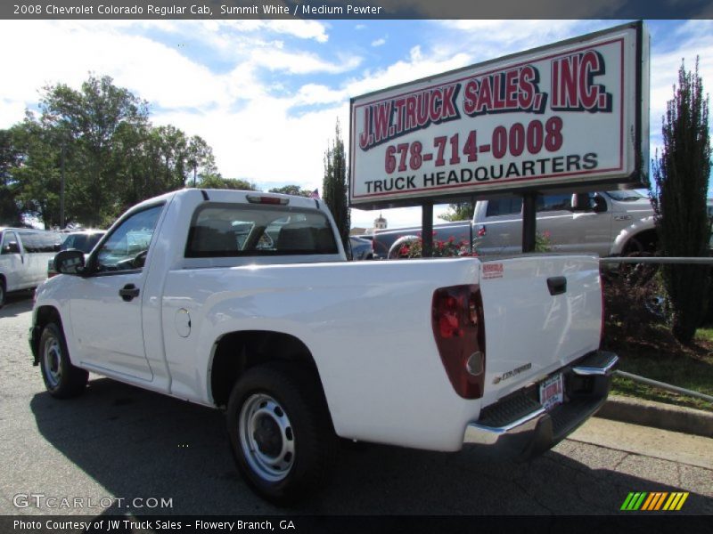 Summit White / Medium Pewter 2008 Chevrolet Colorado Regular Cab
