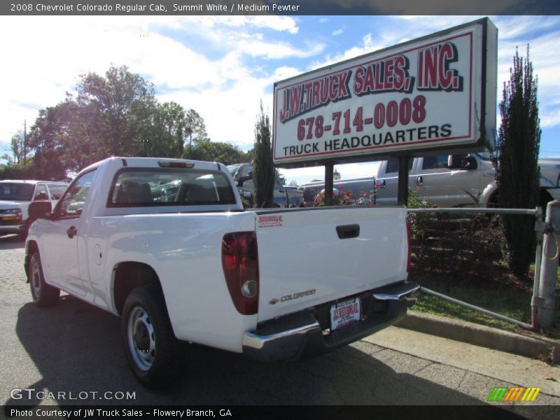 Summit White / Medium Pewter 2008 Chevrolet Colorado Regular Cab