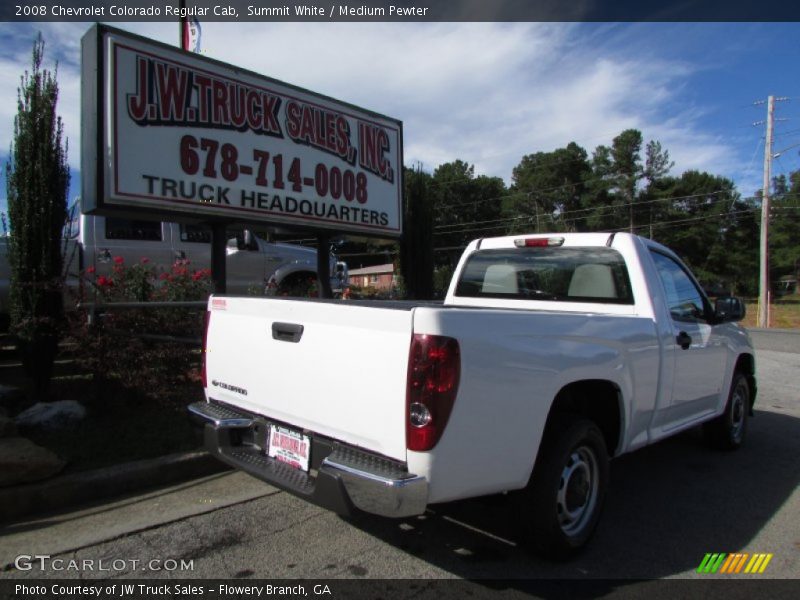 Summit White / Medium Pewter 2008 Chevrolet Colorado Regular Cab