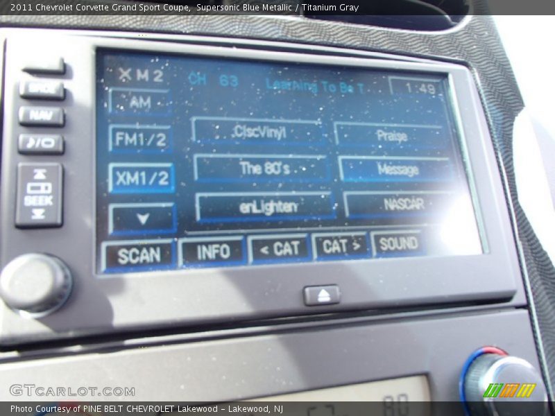 Supersonic Blue Metallic / Titanium Gray 2011 Chevrolet Corvette Grand Sport Coupe