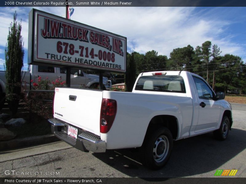 Summit White / Medium Pewter 2008 Chevrolet Colorado Regular Cab