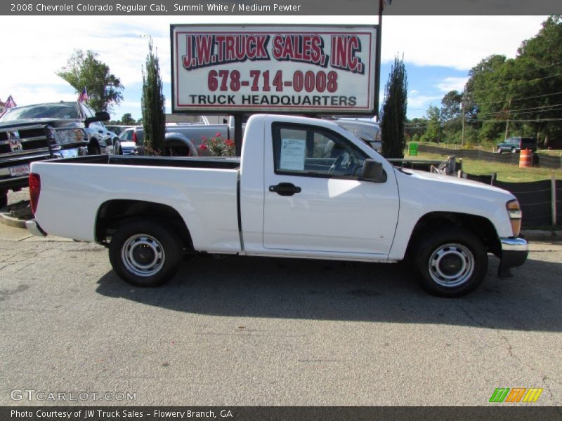 Summit White / Medium Pewter 2008 Chevrolet Colorado Regular Cab