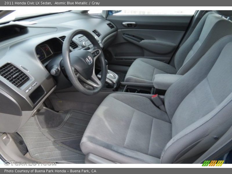 Atomic Blue Metallic / Gray 2011 Honda Civic LX Sedan