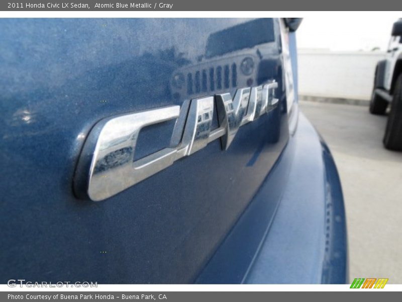 Atomic Blue Metallic / Gray 2011 Honda Civic LX Sedan