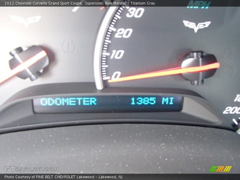Supersonic Blue Metallic / Titanium Gray 2011 Chevrolet Corvette Grand Sport Coupe