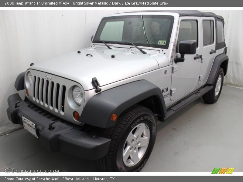 Bright Silver Metallic / Dark Slate Gray/Med Slate Gray 2008 Jeep Wrangler Unlimited X 4x4