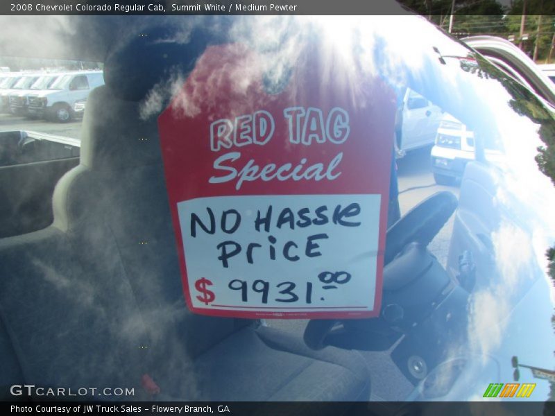 Summit White / Medium Pewter 2008 Chevrolet Colorado Regular Cab