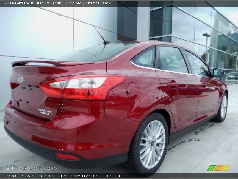 Ruby Red / Charcoal Black 2014 Ford Focus Titanium Sedan