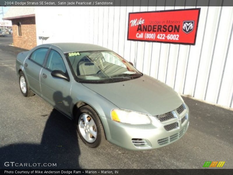 Satin Jade Pearlcoat / Sandstone 2004 Dodge Stratus SE Sedan