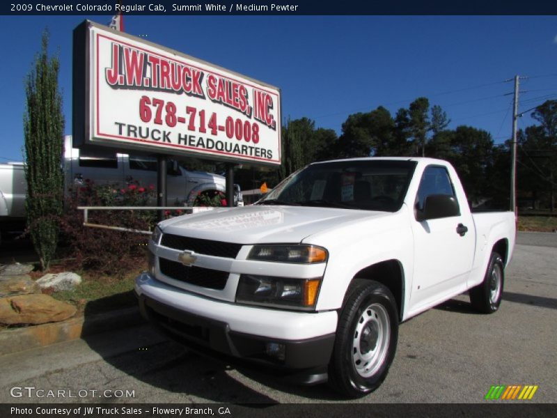 Summit White / Medium Pewter 2009 Chevrolet Colorado Regular Cab