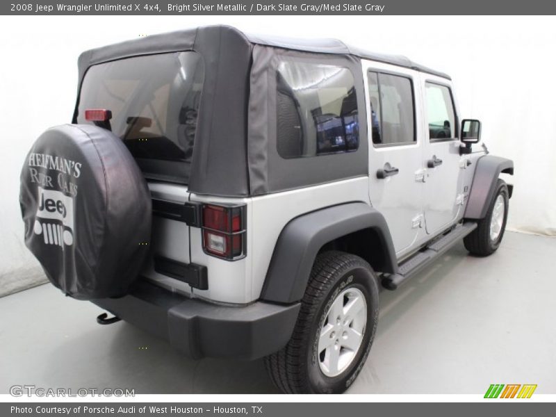 Bright Silver Metallic / Dark Slate Gray/Med Slate Gray 2008 Jeep Wrangler Unlimited X 4x4