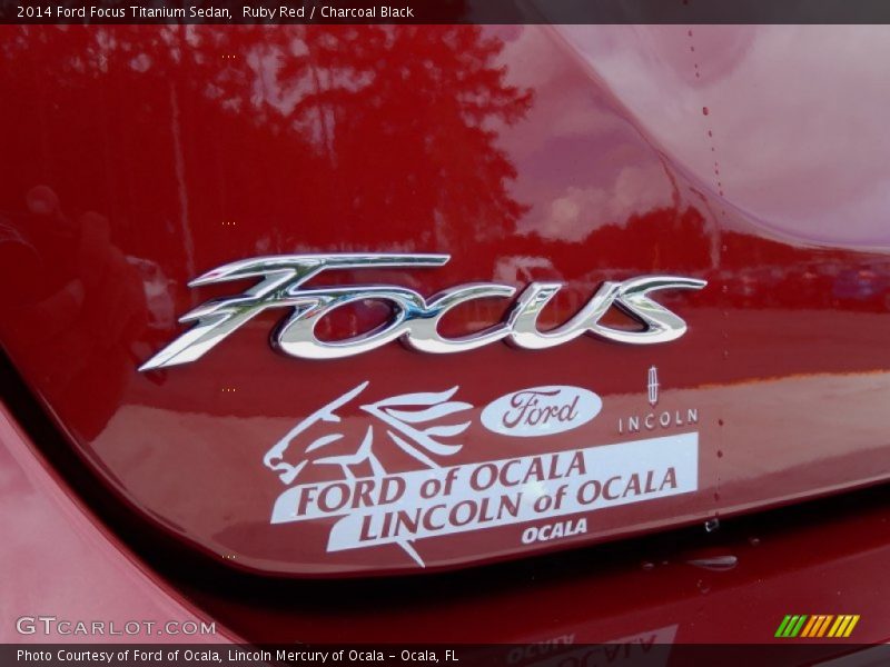 Ruby Red / Charcoal Black 2014 Ford Focus Titanium Sedan