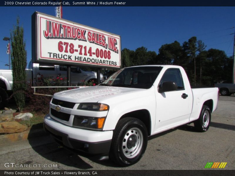Summit White / Medium Pewter 2009 Chevrolet Colorado Regular Cab