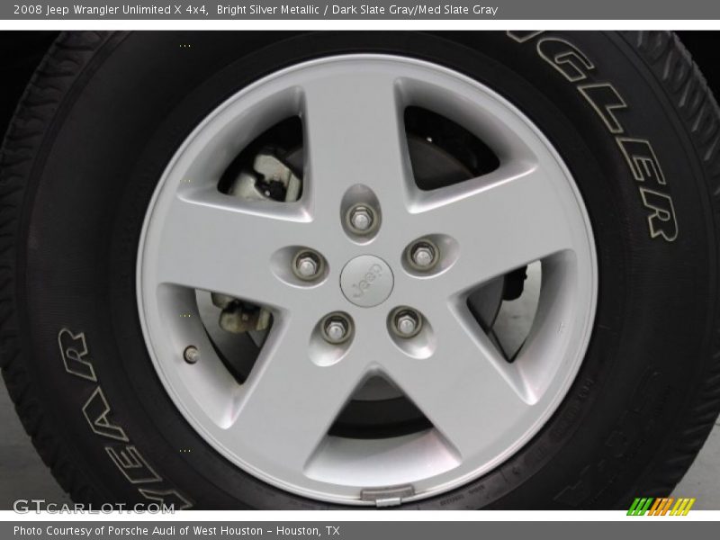 Bright Silver Metallic / Dark Slate Gray/Med Slate Gray 2008 Jeep Wrangler Unlimited X 4x4