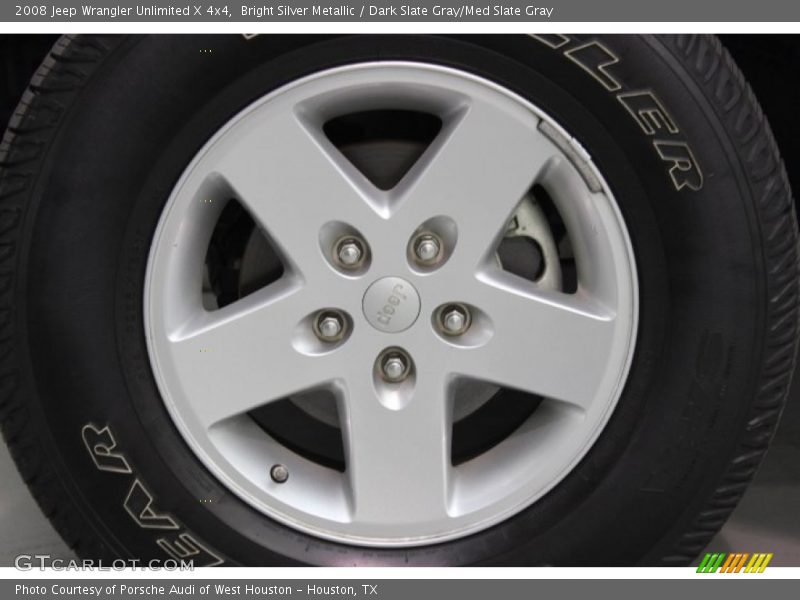 Bright Silver Metallic / Dark Slate Gray/Med Slate Gray 2008 Jeep Wrangler Unlimited X 4x4