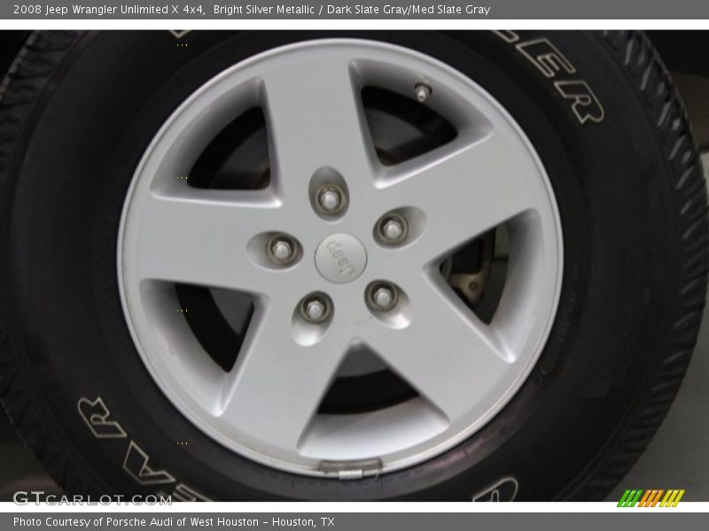 Bright Silver Metallic / Dark Slate Gray/Med Slate Gray 2008 Jeep Wrangler Unlimited X 4x4