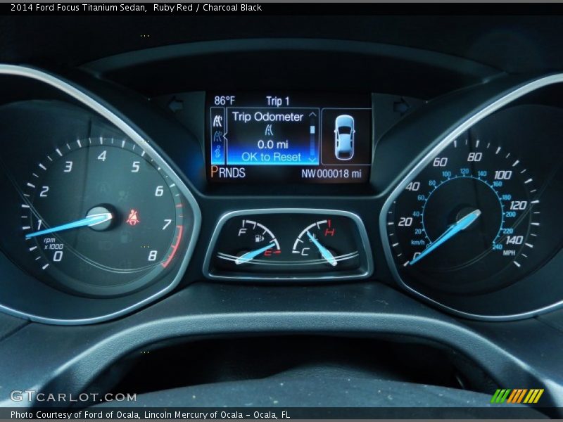 Ruby Red / Charcoal Black 2014 Ford Focus Titanium Sedan