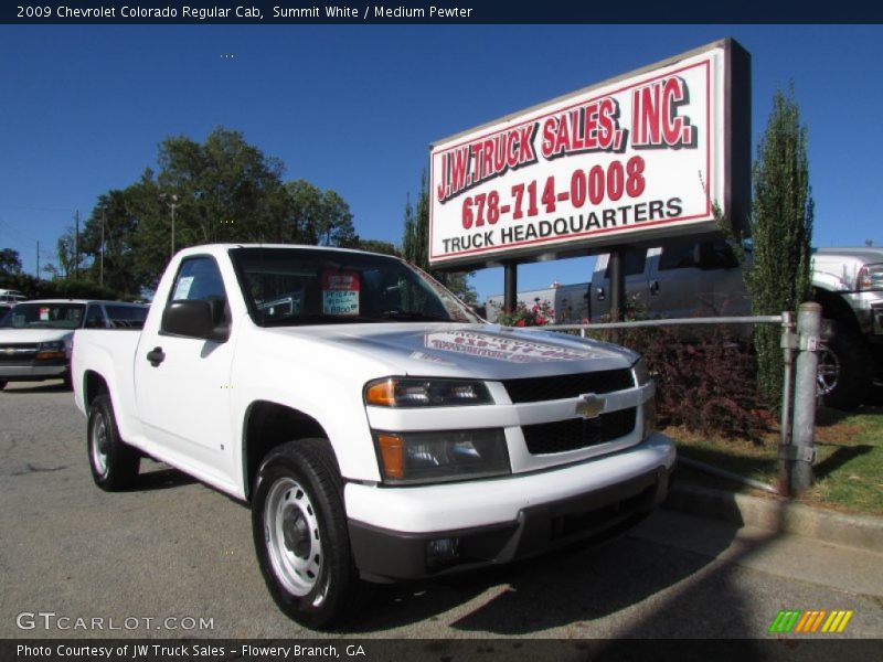 Summit White / Medium Pewter 2009 Chevrolet Colorado Regular Cab