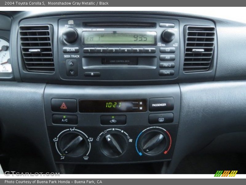 Moonshadow Gray Metallic / Black 2004 Toyota Corolla S
