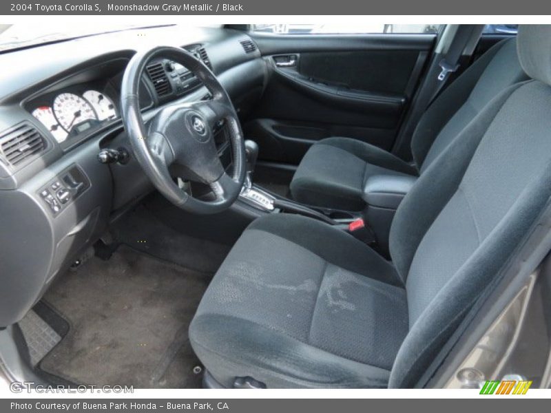 Moonshadow Gray Metallic / Black 2004 Toyota Corolla S