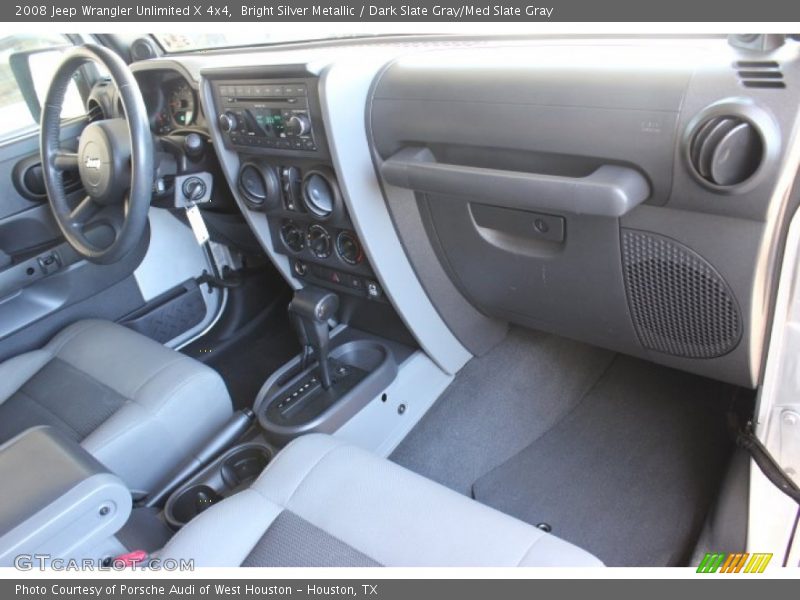 Bright Silver Metallic / Dark Slate Gray/Med Slate Gray 2008 Jeep Wrangler Unlimited X 4x4