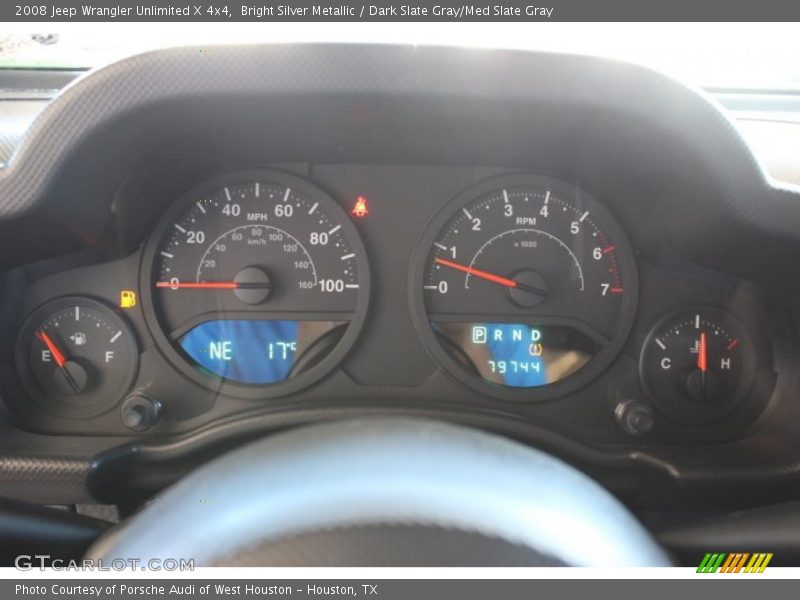 Bright Silver Metallic / Dark Slate Gray/Med Slate Gray 2008 Jeep Wrangler Unlimited X 4x4