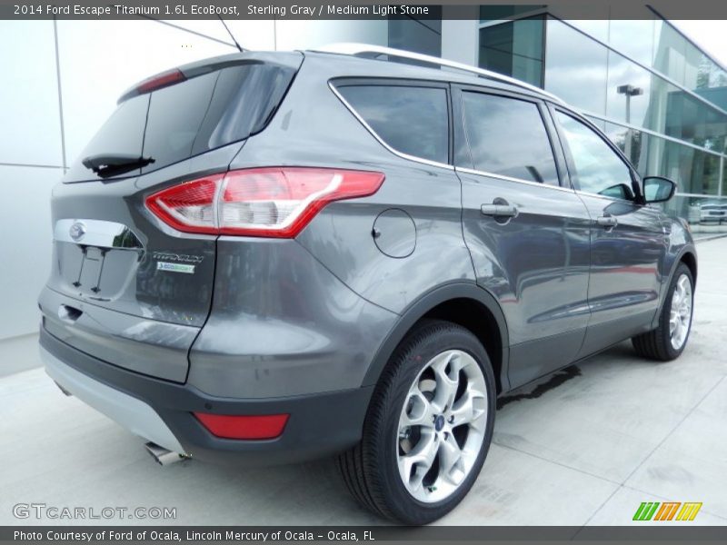 Sterling Gray / Medium Light Stone 2014 Ford Escape Titanium 1.6L EcoBoost